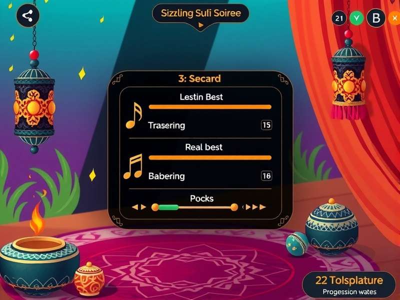 Sizzling Sufi Soiree progression system interface