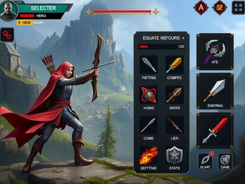 Archero Vanguard Commander equipment upgrade interface