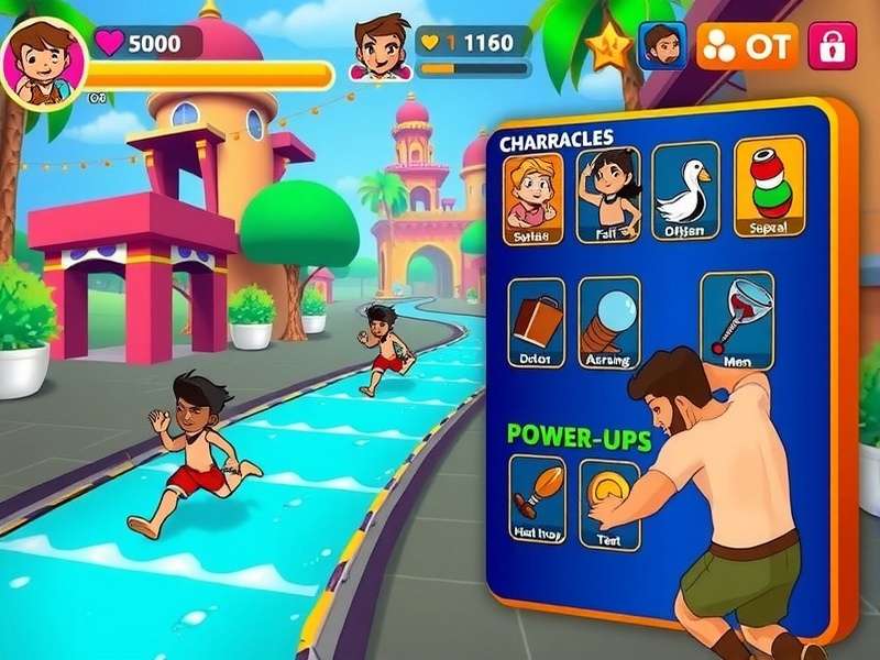 Chhota Bheem Splash Run power-ups and special items displayed during gameplay
