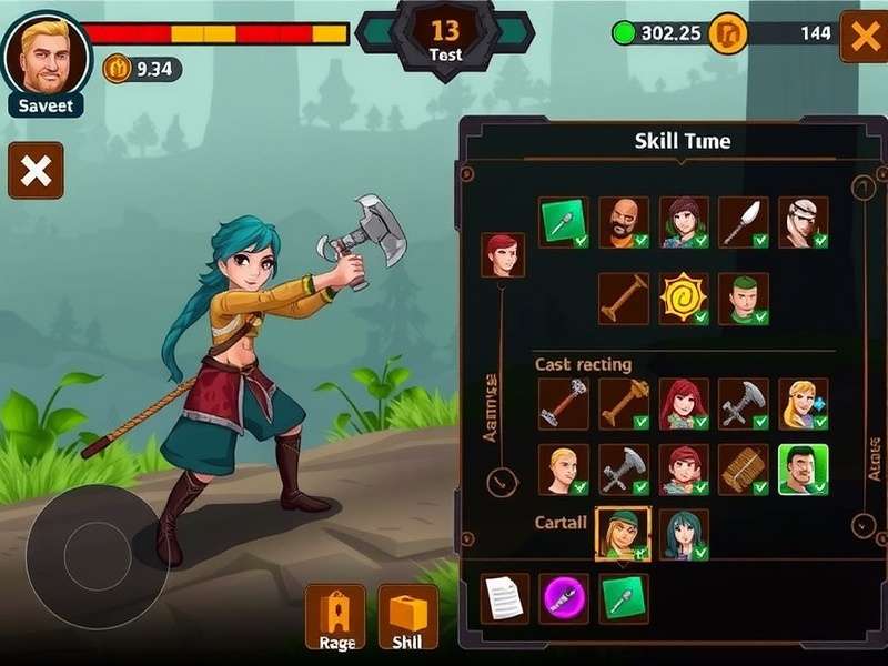 Andhra Axe Avenger skill tree interface showing progression options