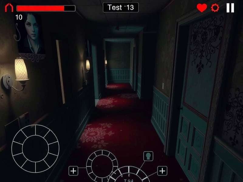 Asylum Dreadful Domain gameplay screenshot showing eerie asylum corridor