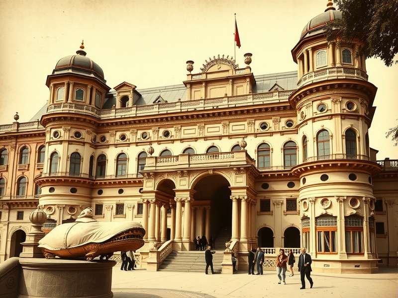 Detailed architectural elements of Royal Palace Of Kapurthala