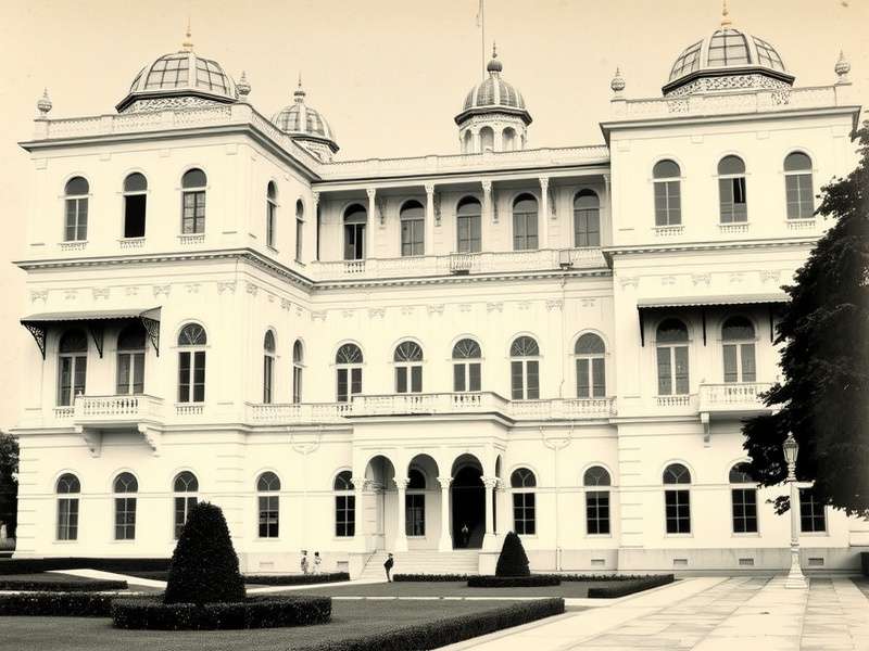 Exterior view of Royal Palace Of Kapurthala showing French Renaissance architecture