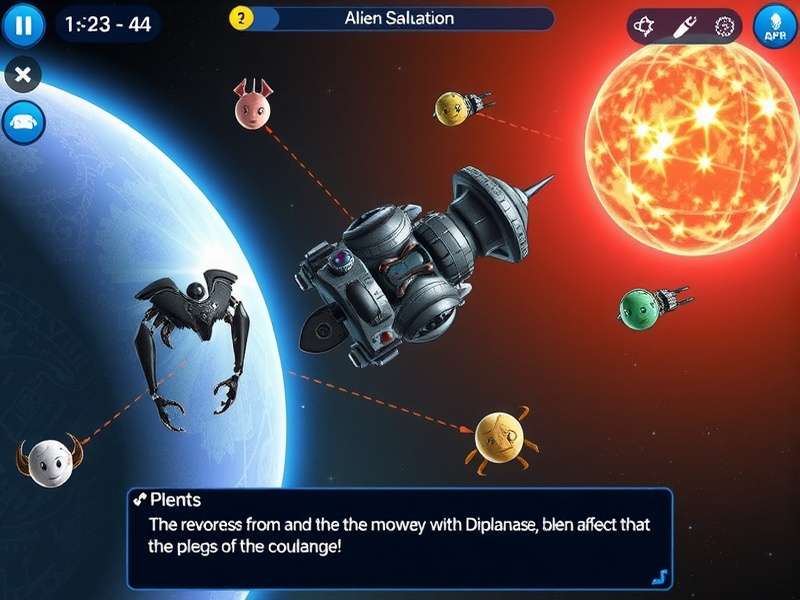 Galactic Salvation Saga gameplay screenshot showing space exploration