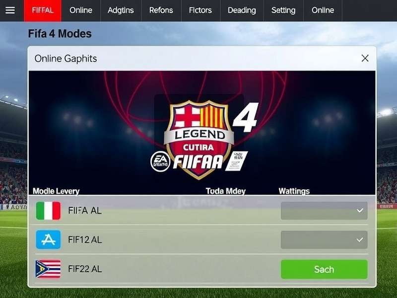 FIFA Online 4 Legend game modes selection screen