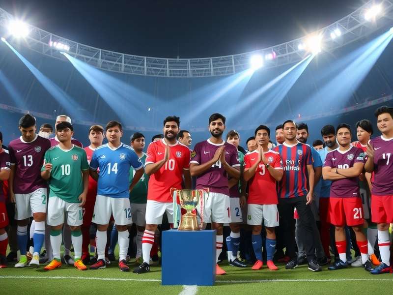 Indian Football Frenzy Cup team lineup with diverse players