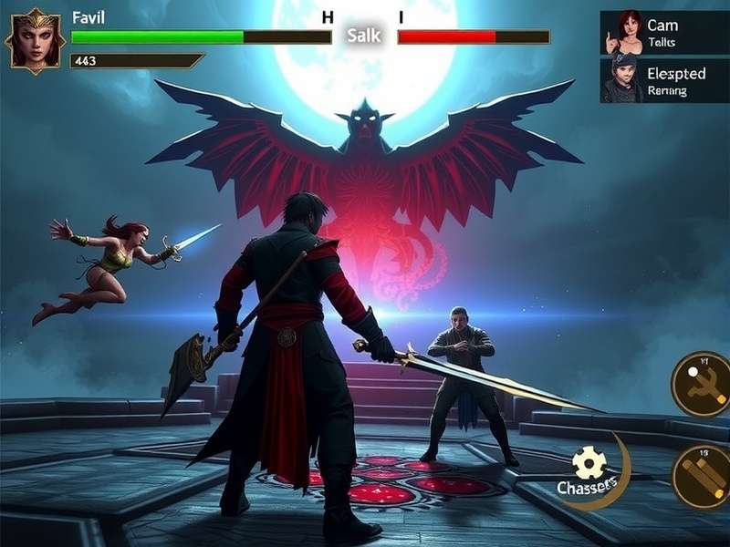 Tempest Master gameplay screenshot showing character battles