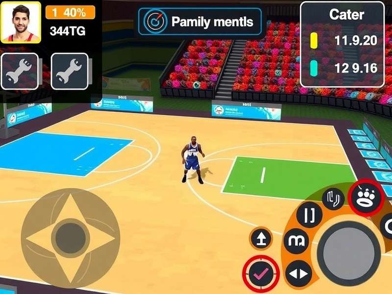 Basket Vibe India gameplay screenshot showing basketball court and player controls