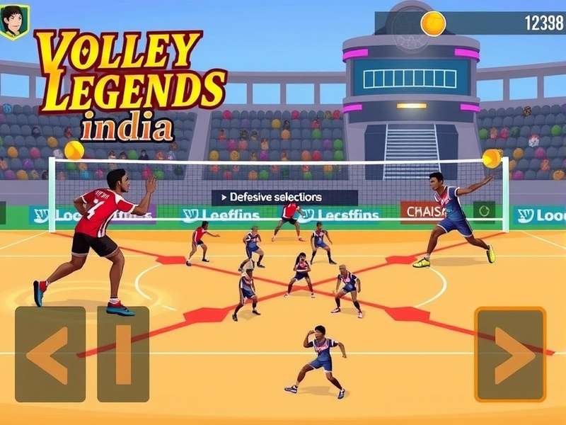 Volley Legends India gameplay screenshot showing character action