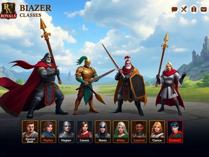 Royals Valor Warrior character customization interface