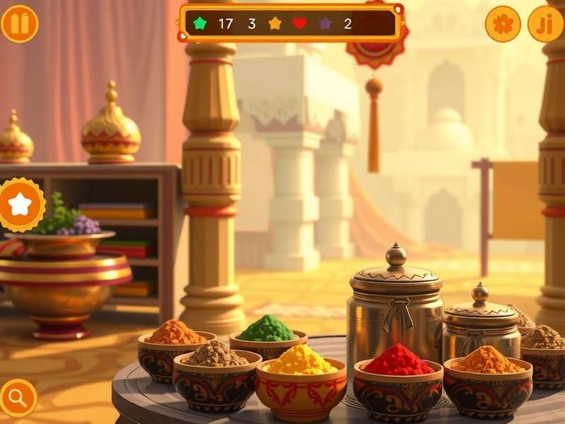 Naan Navigator gameplay screenshot showing spice selection