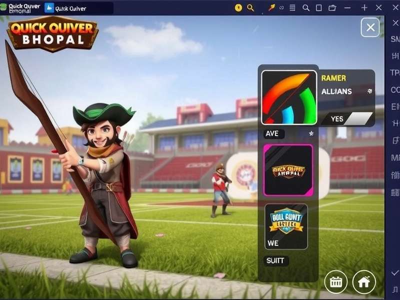 Quick Quiver Bhopal gameplay screenshot showing character with bow and arrow