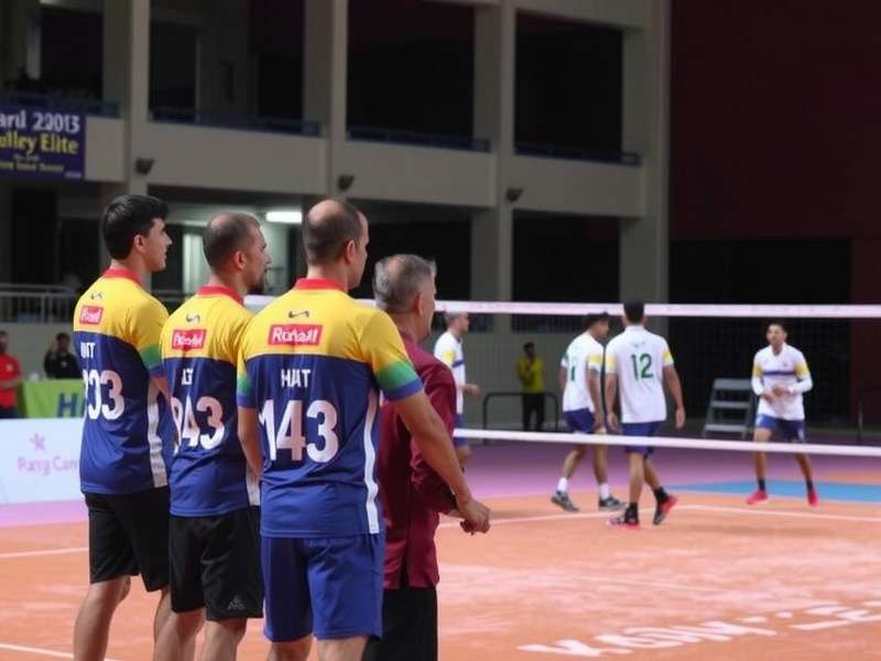 Team captains of Rajasthan Volley Elite at opening ceremony