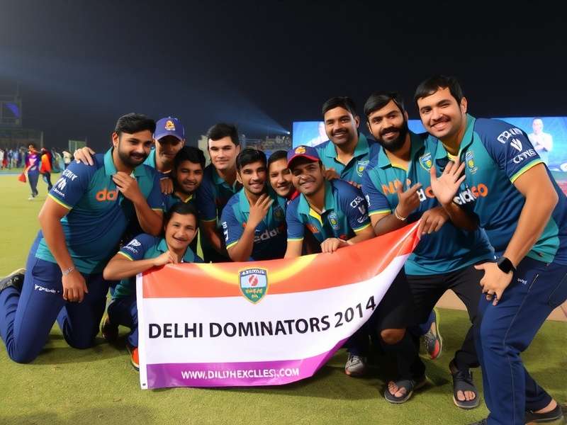 Delhi Dominators trophy celebration