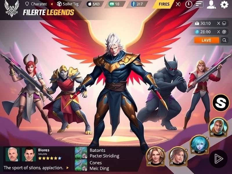 Fierce Battle Legends character selection screen