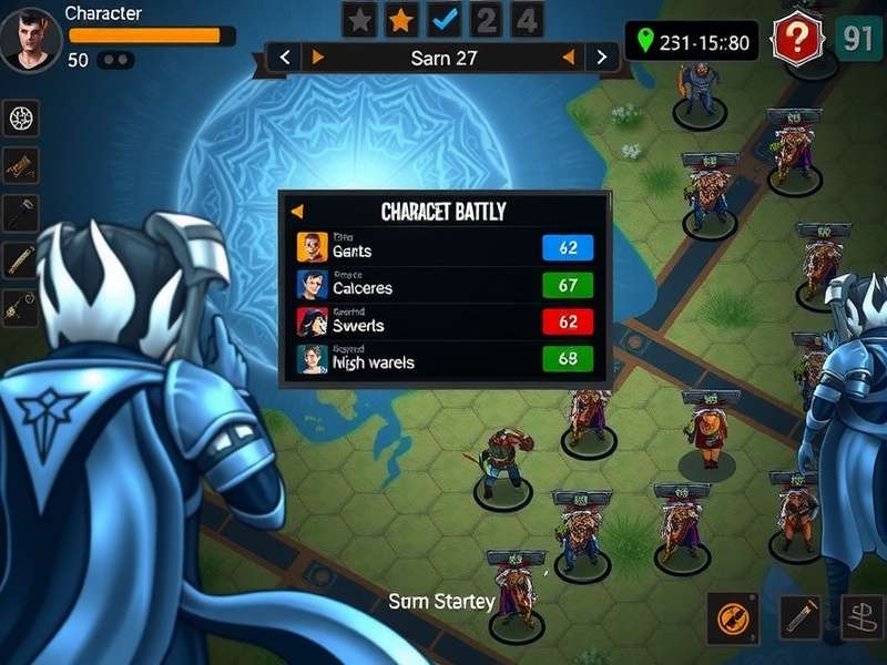 Storm Warlord gameplay screenshot showing character battles