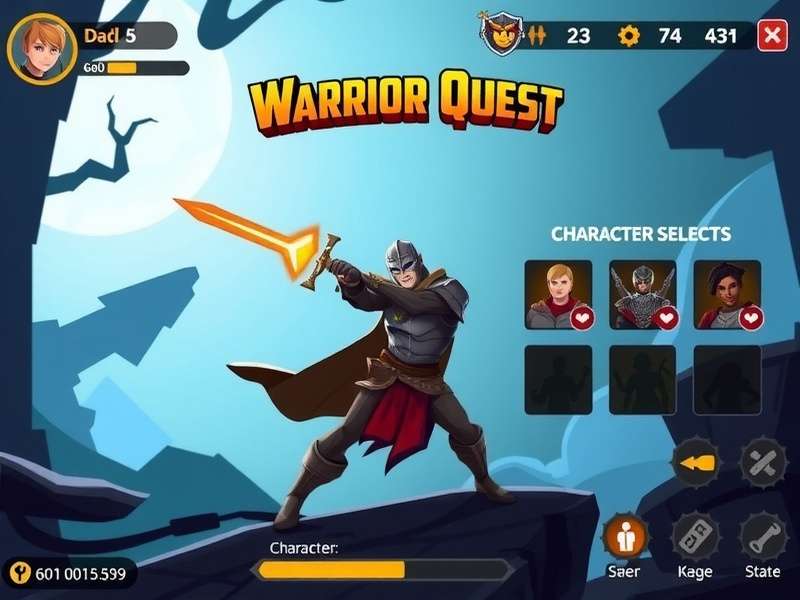 Dynamo Warrior Quest character selection screen