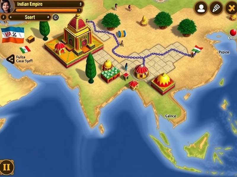 Indian Empire gameplay screenshot showing strategic interface