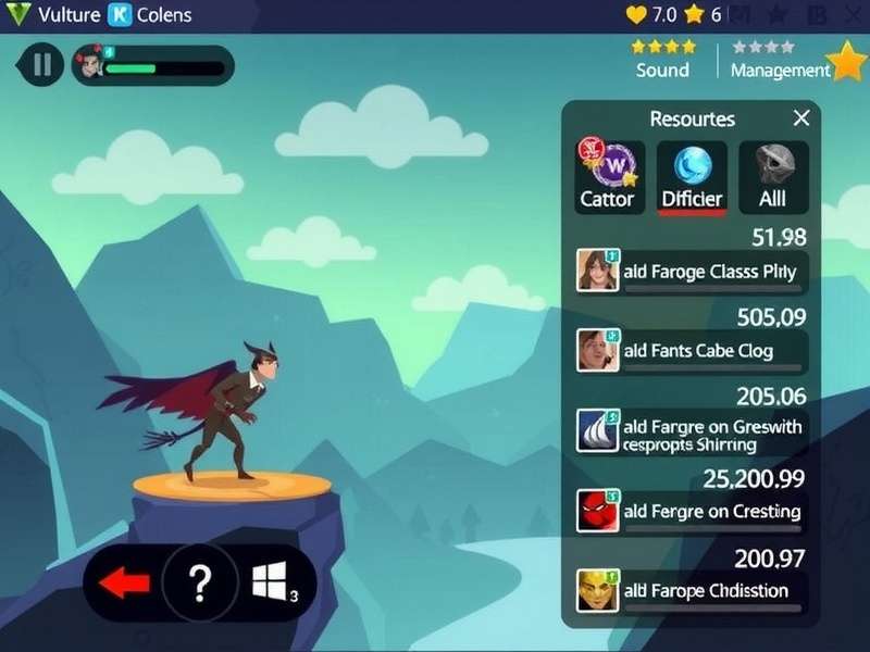 Vulture S Dawn Heroes gameplay screenshot showing character in action