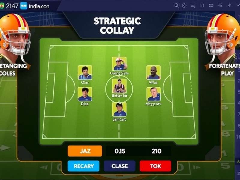 India NFL Glory gameplay screenshot showing strategic play selection