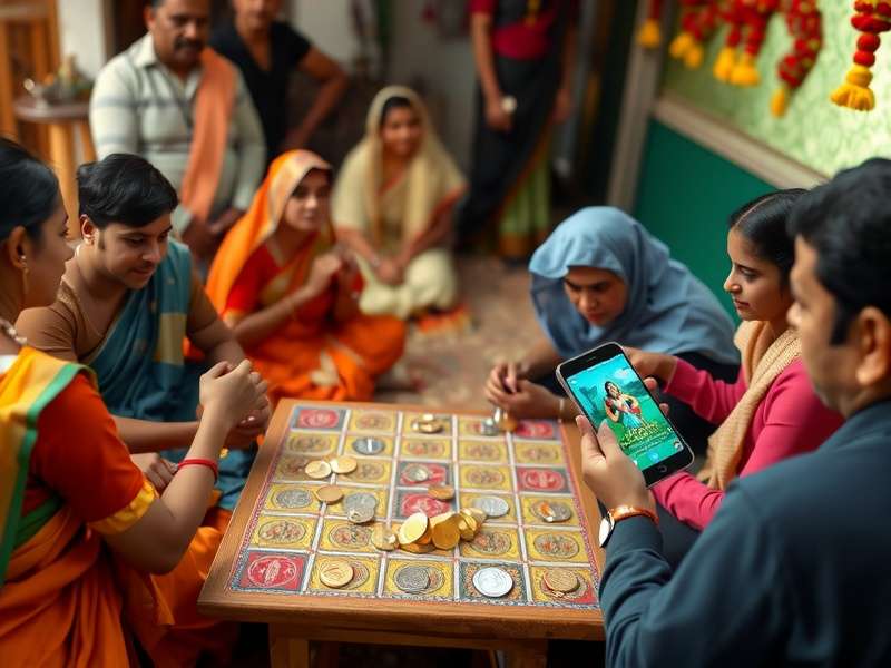 Modern digital version of Paise Prosperity game on mobile device
