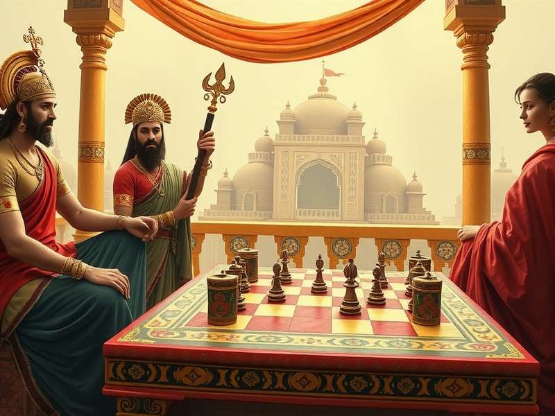 Ancient depiction of Chera S Charge being played in royal court