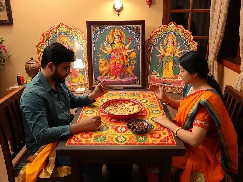 Family playing Durga Dash together