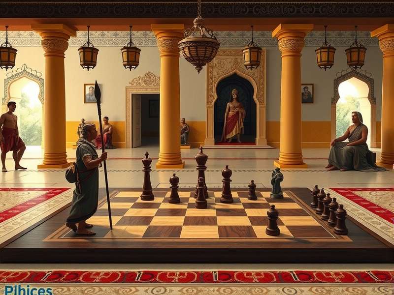 Traditional Chera S Charge board game setup with pieces