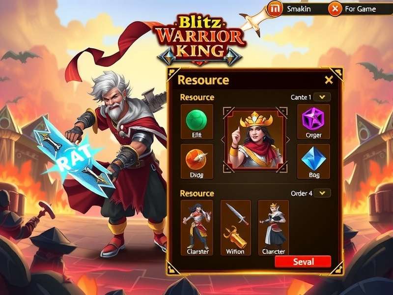 Blitz Warrior King character selection screen