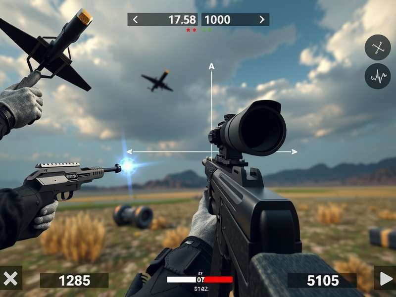 Shooting Target Titans gameplay screenshot showing precision targeting