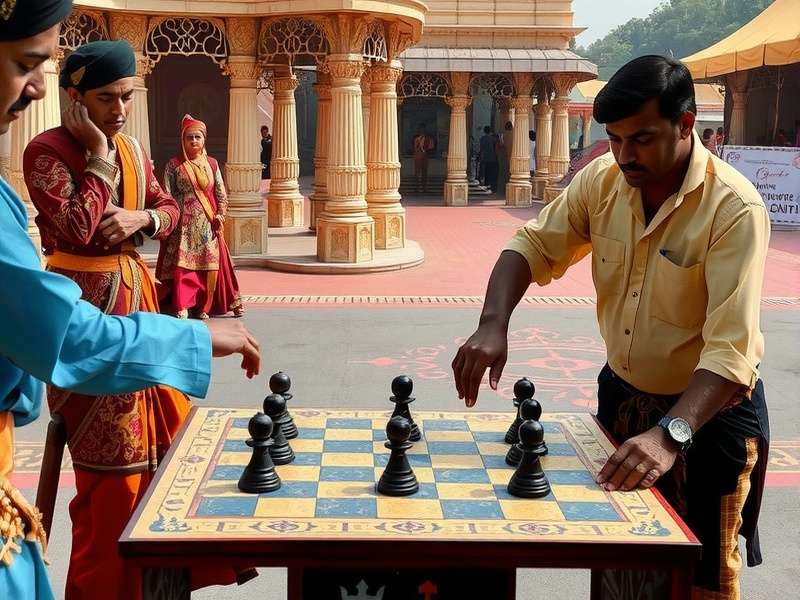 Historical depiction of Begumpet Royal Bombers being played in royal court