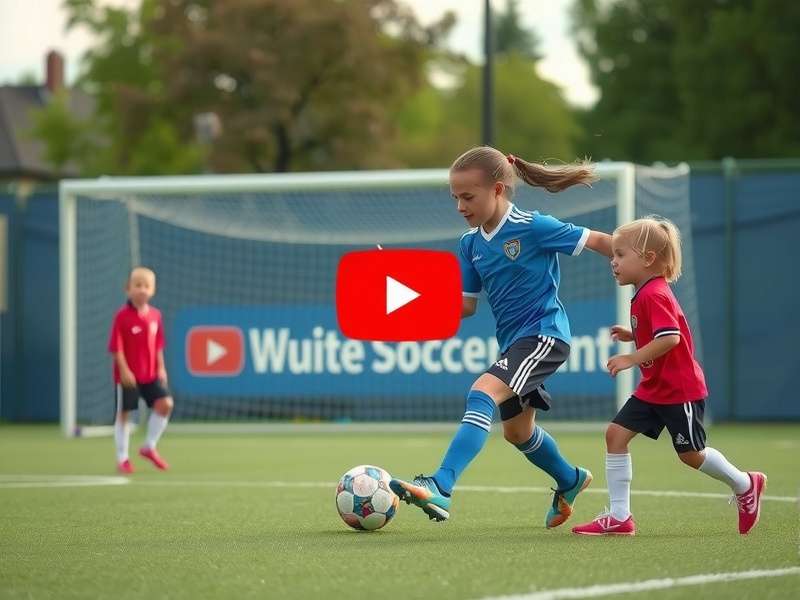Young Indian boy practicing soccer dribbling skills in a field