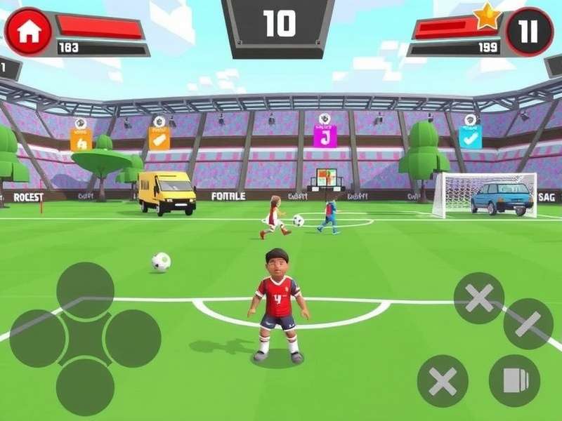 Football player practicing dribbling skills on a field