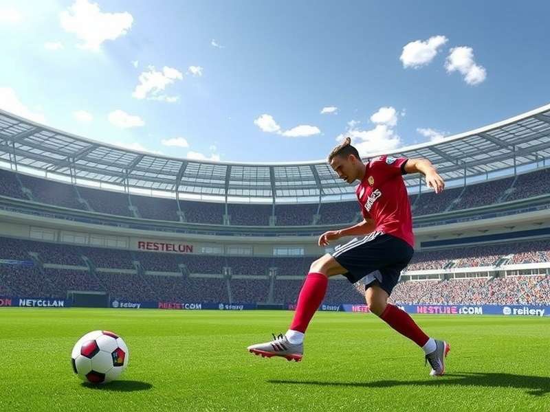 Neymar Jr. executing a skill move during a match, defender off balance