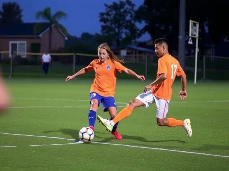 Group of adults engaged in a soccer skills training session on a turf field in India