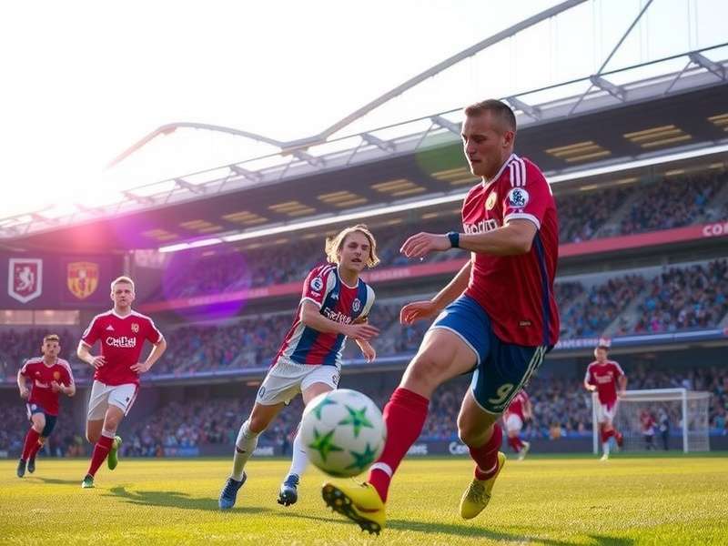 Football player demonstrating advanced dribbling technique