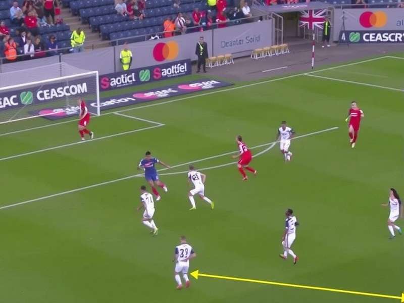 Football player executing a skillful dribble past defender