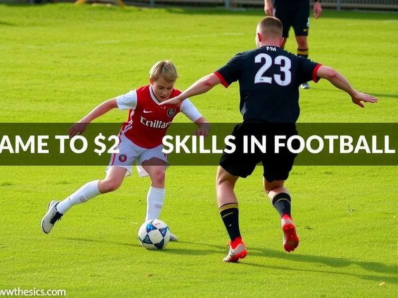 Football player expertly dribbling through cones in a training session