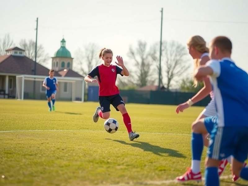 Beginner practicing soccer skills on a field in India