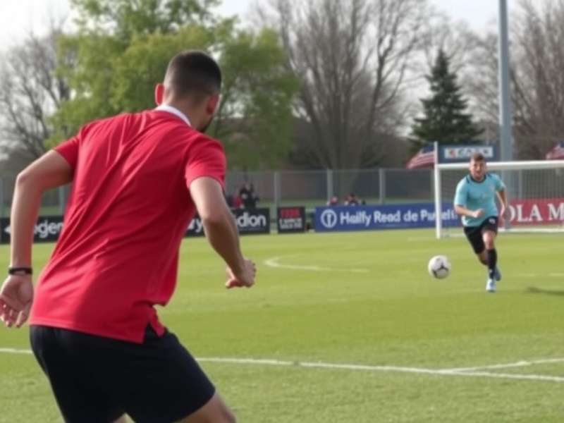 Football player demonstrating advanced dribbling technique on pitch