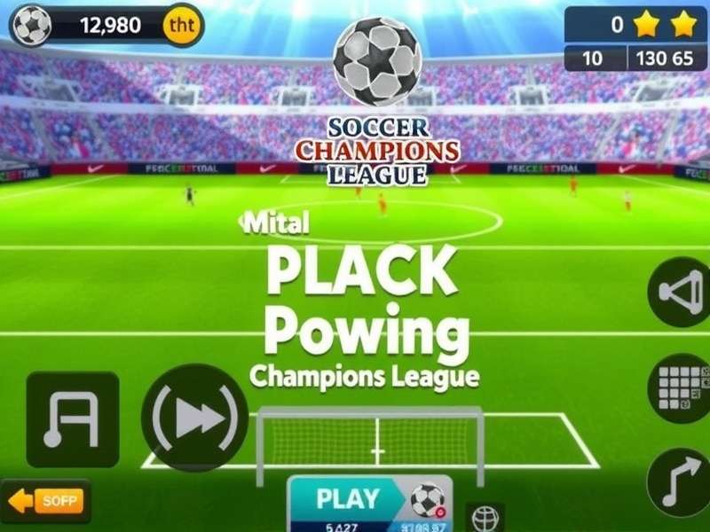 Dynamic in-game action from Soccer Skills Champions League Online showing a player performing a skill move