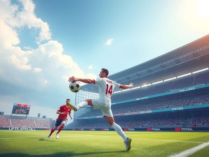 Football training drill setup with cones and agility ladders