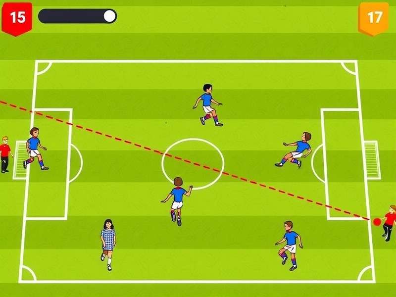 Kids practicing soccer drills in a field