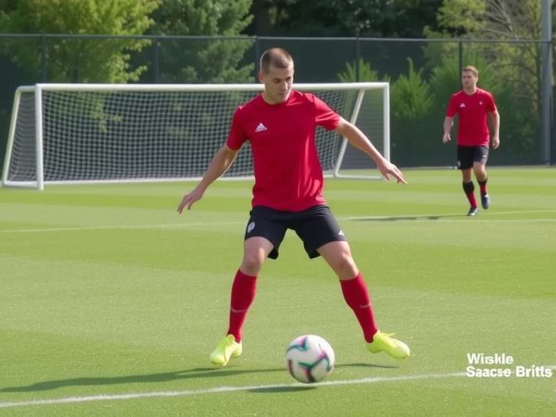 Soccer player demonstrating skills in a field