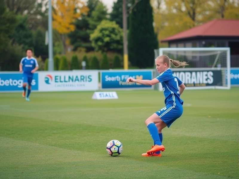 Football player demonstrating advanced dribbling skills in training
