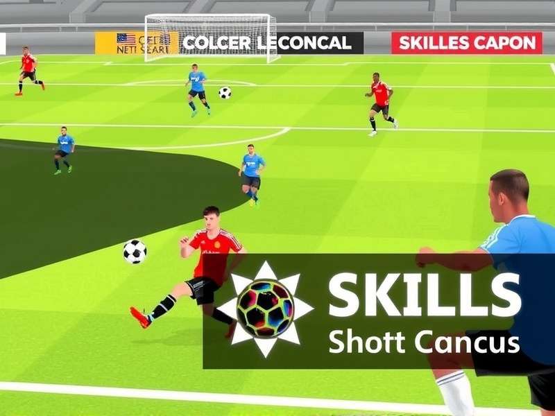 Diagram showing passing lanes and player movement on a football pitch
