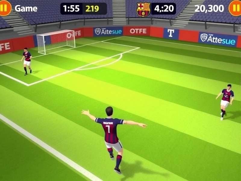 Soccer Skills Champions League gameplay screenshot showing a skill challenge