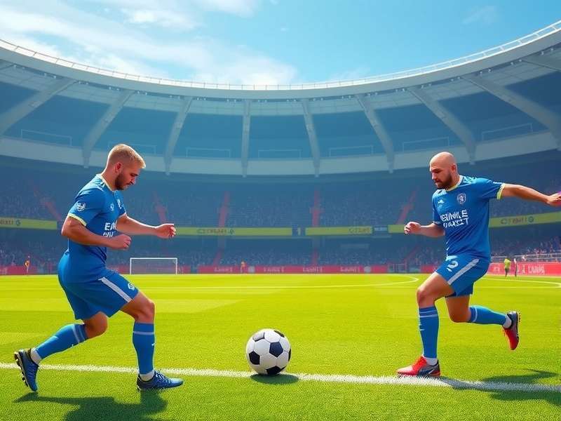 Game Comets Soccer Skills Champions League action on the pitch with dynamic gameplay