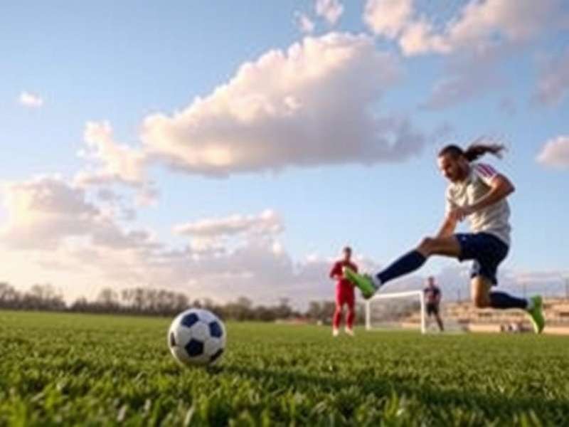 Indian football player practicing soccer skills on a training ground