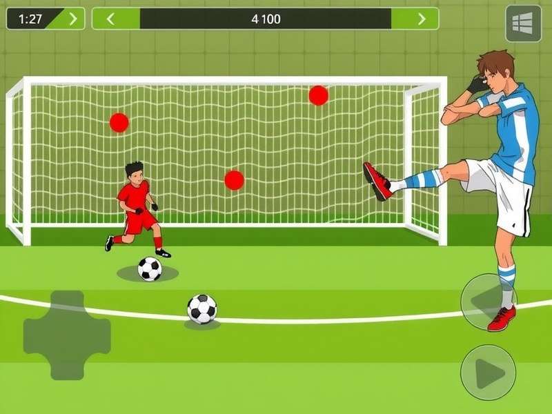 Soccer Skills Game – Football action on the pitch with players and ball